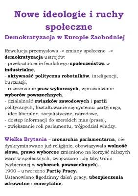 Demokratyzacja Europy i Ruchy Robotnicze w XIX Wieku