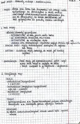 Elementy mapy i rodzaje map - klasa 4, 5 i 7