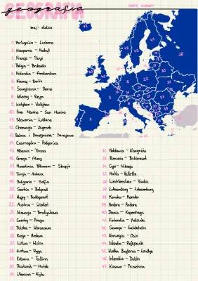 Mapa Europy: Państwa i Ich Stolice