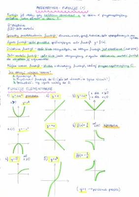 Notatki do matury z matematyki PDF: Funkcje klasa 1 liceum, rodzaje i wzory