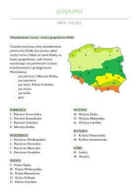 Jak wygląda podział krain geograficznych Polski i jej tereny w 2022 roku?