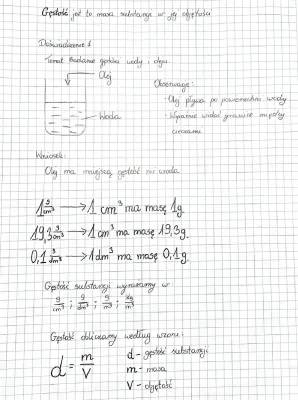 Jak obliczyć gęstość substancji - Chemia Klasa 7, Zadania, Wzory i PDF