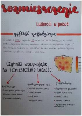 Geografia - Rozmieszczenie Ludności w Polsce