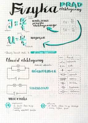 Prąd elektryczny klasa 8 - notatka i powtórzenie