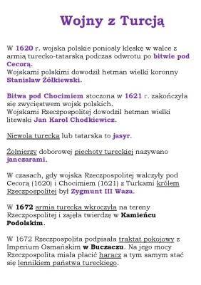 Bitwy z Turcją: Chocim 1673 i Cecora 1620