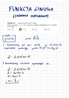 Funkcja Liniowa - Zadania i Rozwiązania dla Liceum i Technikum