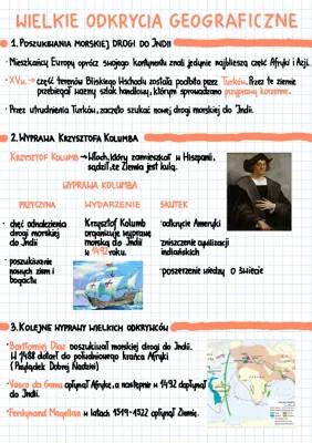 Krótka biografia Kolumba i wielkie odkrycia geograficzne