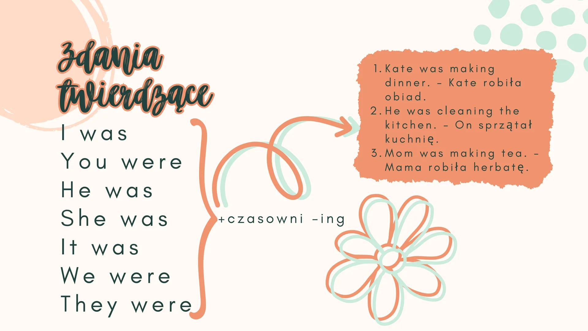 past
Continuous
angielski za pomocą tego
czasu opisujemy.
• dłuższe niedokonane
czynności w przeszłości,
• wstęp do opowiadania,
• dwie lub 