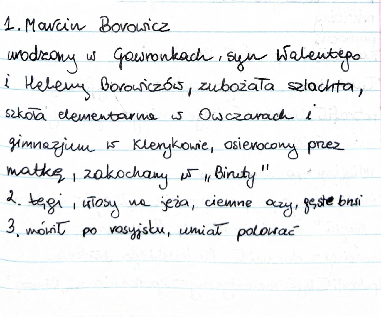 1. Marcin Borowicz
urodzony w Gowronkach, syn Walentego
i Heleny borowiczów, zubożała szlachta,
szkoła dlementarne is Owczarach i
gimnazjum 