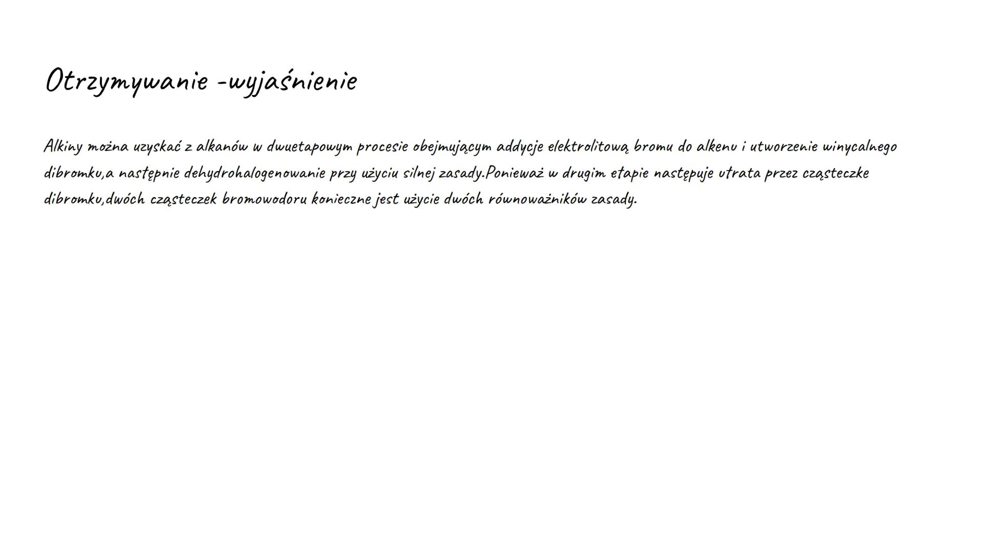 Alkiny Nazwy i wzory sumaryczne alkinów.
Alkiny/alkyny
C2H2 etin/etyn
C3H4 propin/propyn
C4H6 butin/butyn
C5H8 pentin/pentyn
C6H10 heksin/he