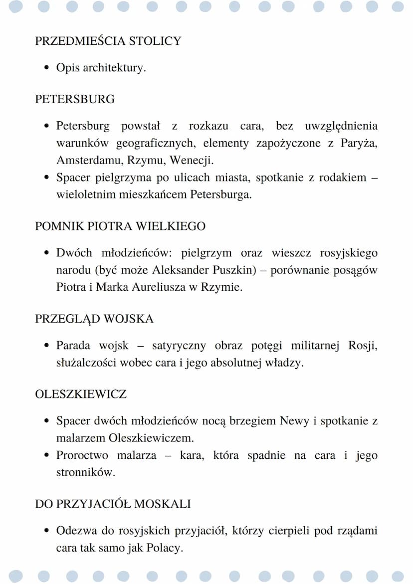 Dziady cz. III
epoka: romantyzm
dramat
romantyczny
●
autor: Adam
Mickiewicz
autentyczne
wydarzenia
01
napisane w 1832 r.
dziady drezdeńskie
