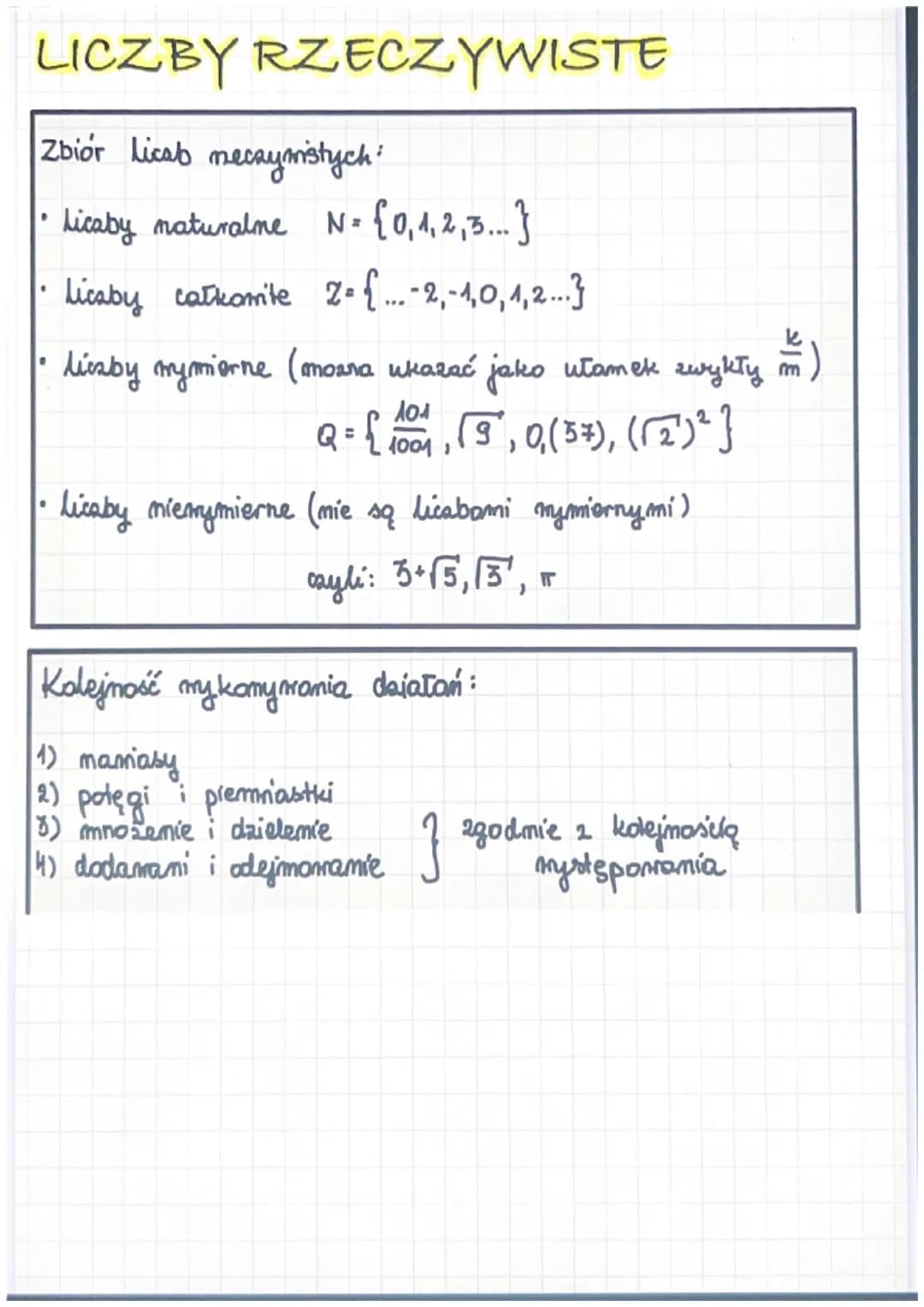 LICZBY RZECZYWISTE
Zbior licab mecaymistych
licaby naturalme N= {0, 1, 2, 3 ... }
licaby całkomite 2 = {... -2,-1,0, 1, 2,...}
.
·
liczby my