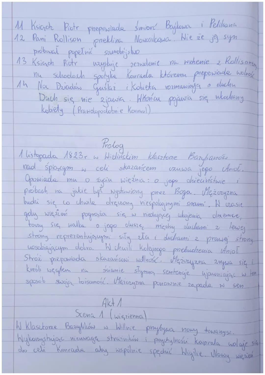Dziadu a 3
U Mickiewicz
9
Cras i miejsce akcji
Akcja utworn w
Prologu rozgrywa się 1 listopada 1823-
czyli
rozgrywa się w
w dzień Wszystkich