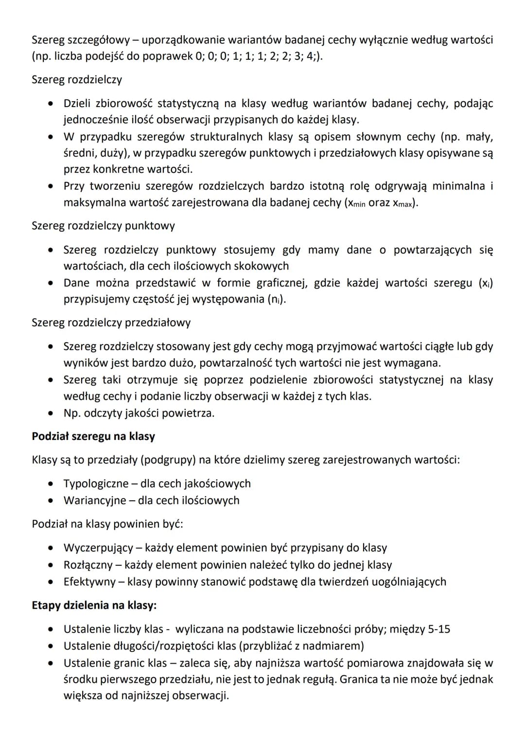 STATYSTYKA W1
Statystyka - nauka o badaniu oraz opisywaniu w sposób jakościowy i/lub ilościowy zjawisk
oraz populacji, również tych o charak