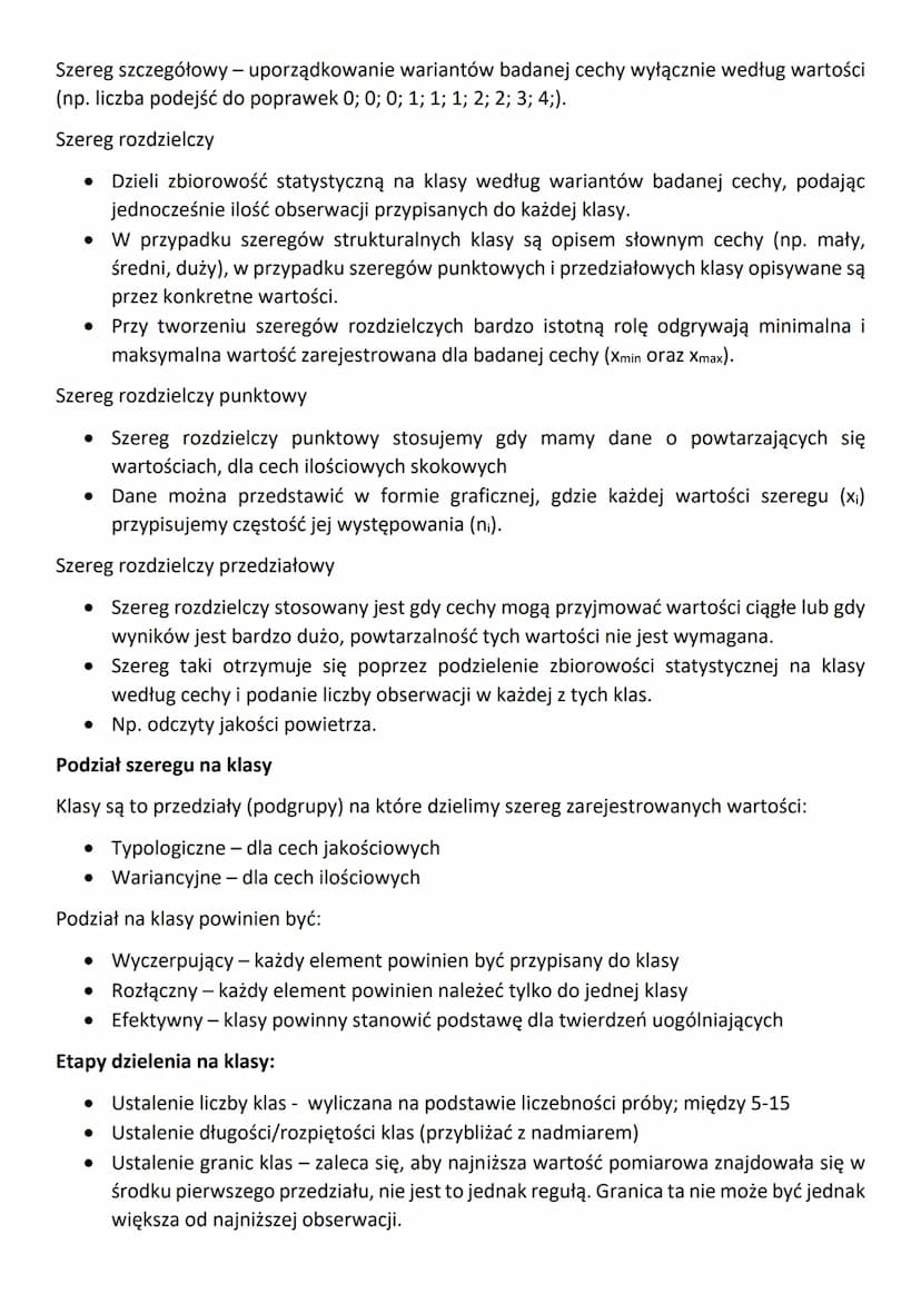 STATYSTYKA W1
Statystyka - nauka o badaniu oraz opisywaniu w sposób jakościowy i/lub ilościowy zjawisk
oraz populacji, również tych o charak