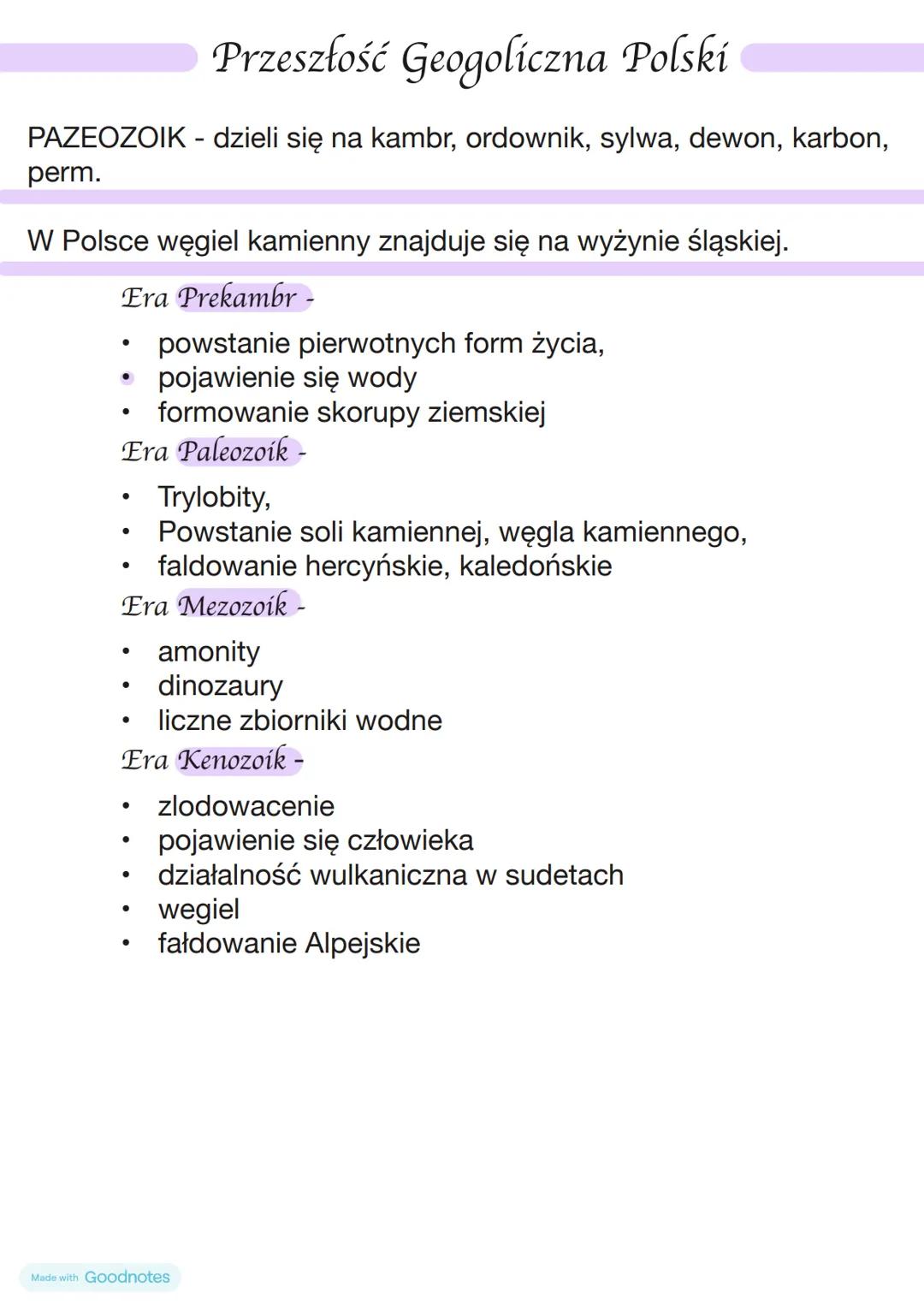 Geografia - Przeszlosc geogoliczna Polski