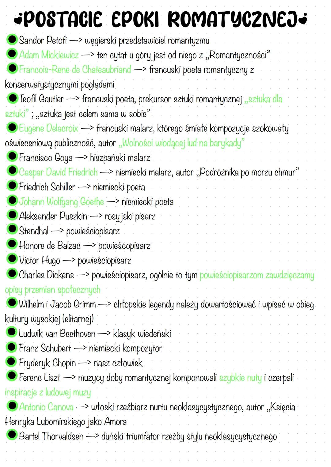 •PRZEMIANY KULTUROWE:
• ROMATYZM •
okres pomiędzy wojnami napoleońskimi a pierwszą połową XIX wieku
„Czucie.i wiara silniej.mówi do mnie niż