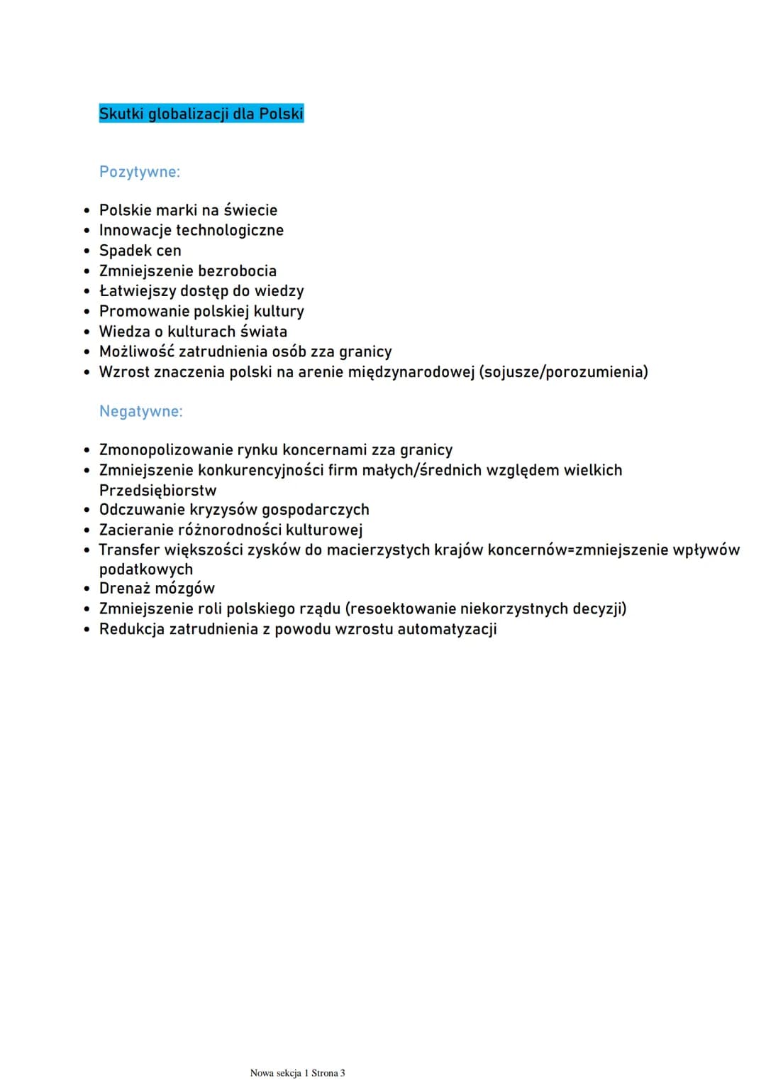 Sektory Gospodarki. Globalizacja.
czwartek, 30 marca 2023 18:13
1. Zmiana roli sektorów gospodarki na świecie.
• Podział gospodarki na sekto