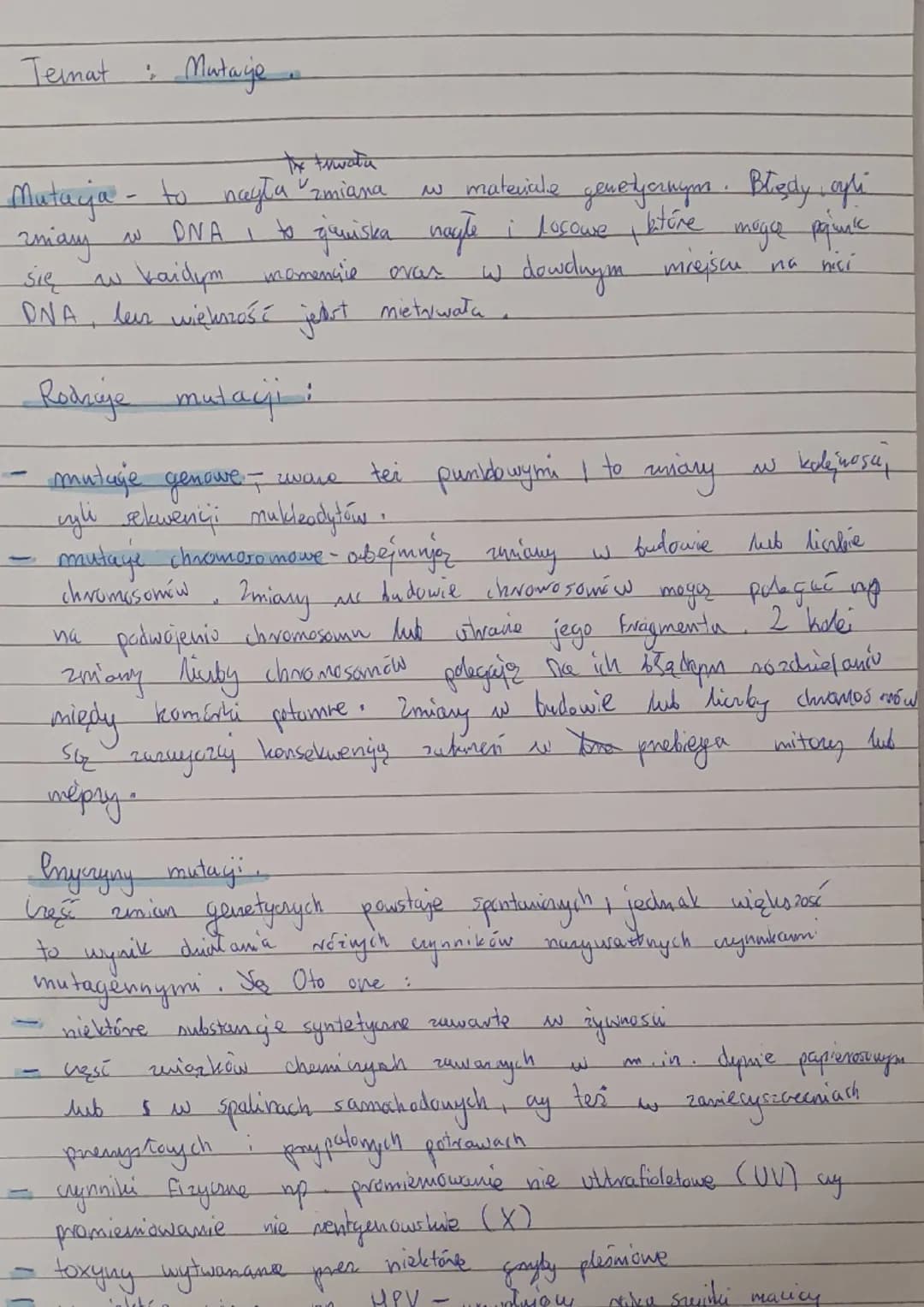 Temat
In tewata
Mutacja - to nayła zmiana
DNA
miary w
się
kaidym momencie
ovas
DNA, less większość jedest mietrwała
Rodage mutagi:
'
-
-
-
M