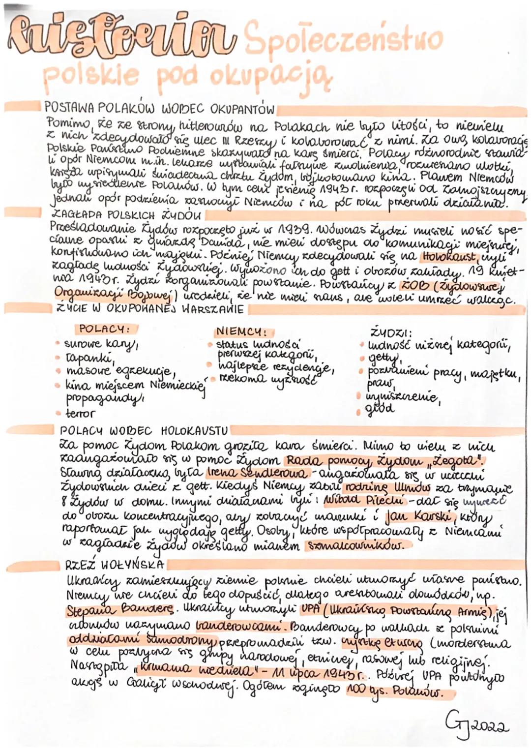 Kristocriou Społeczeństwo
polskie pod okupacją
POSTAWA POLAKÓW WOBEC OKUPANTÓW
Pomimo ke ze strony hitlerourów na Polakach nie było litości,