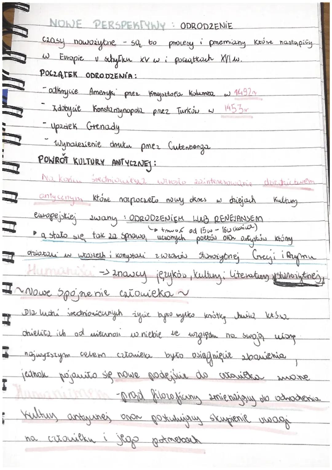 NONE PERSPEKTYNY
czasy nowożytne
Są₂ to
w Europie v
-
schyłku XV w i początkach XVI w.
POCZĄTEK ODRODZENÍA:
ODRODZENIE
provesy i premiany kt