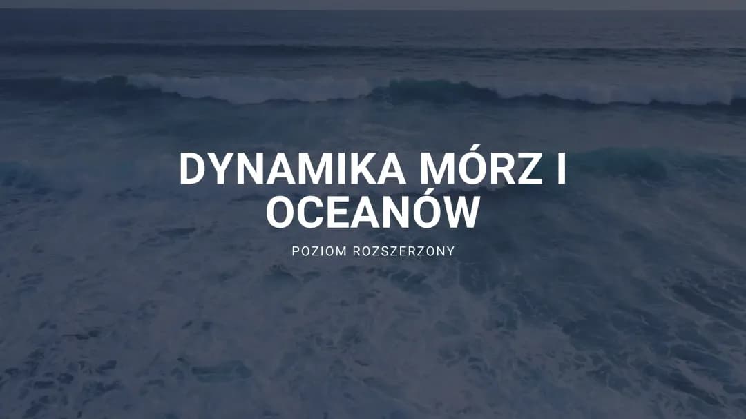Dynamika mórz i oceanów