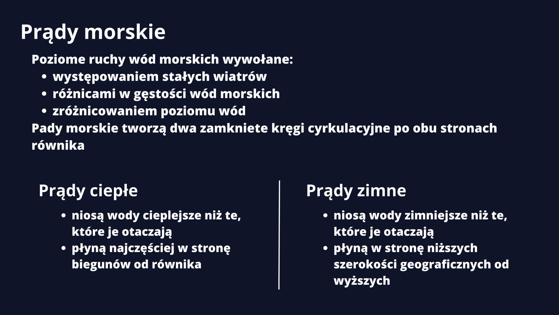 DYNAMIKA MÓRZ I
OCEANÓW
POZIOM ROZSZERZONY Spis
tresch
1. Pionowe ruchy wody.
2. Prądy morskie
3. Mechanizm ENSO
4. Falowanie Pionowe ruchy 