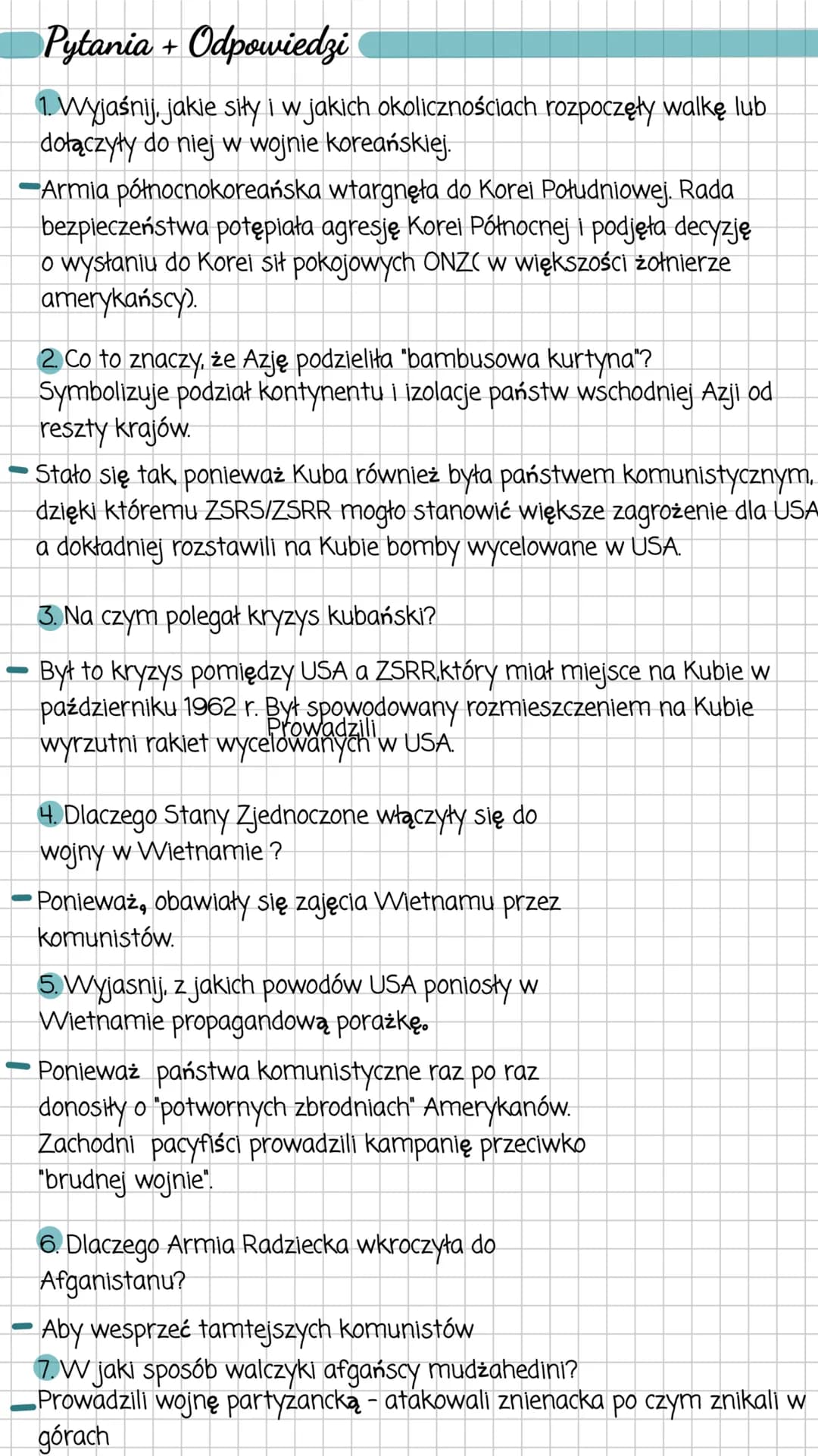 Historia
Wojna w Korei
Przyczyny:
1. Podział kraju na komunistyczną Koreę Północną i prozachodnią Koree
Południową.
1950-1953
Konflikty zimn