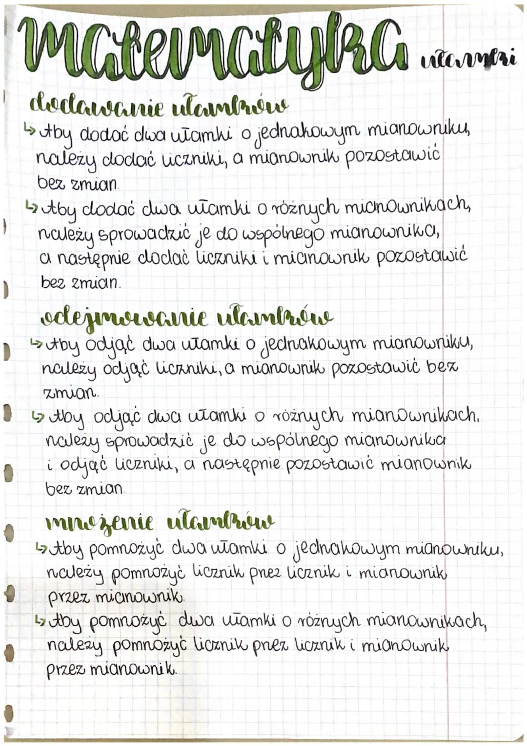 )
matematyka
dodawanie uławnbrow
↳> Aby dodać dwa ułamki o jednakowym mianowniku,
należy dodać liczniki, a mianownik pozostawić
bez zmian
}
