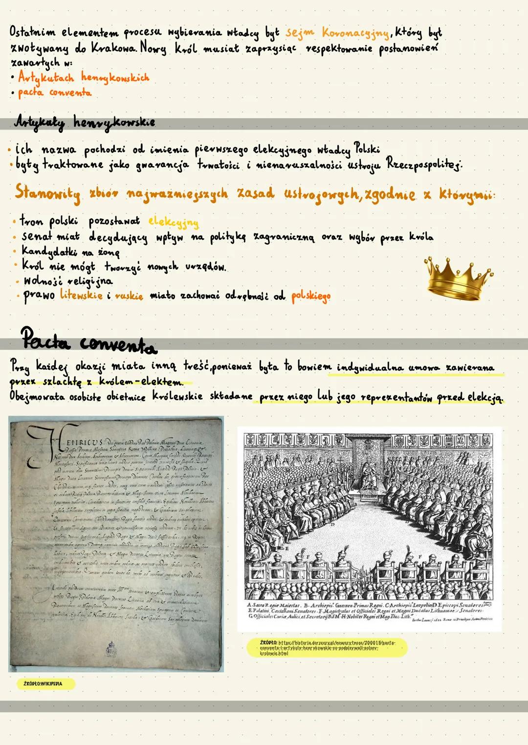 PIERWSZA WOLNA ELEKCJA
Pierwsze bezkrólewie
Po śmierci Zygmunta Augusta w 1572 roku zapanowało bezkrólewie. Mimo to na podstawie istniejąceg