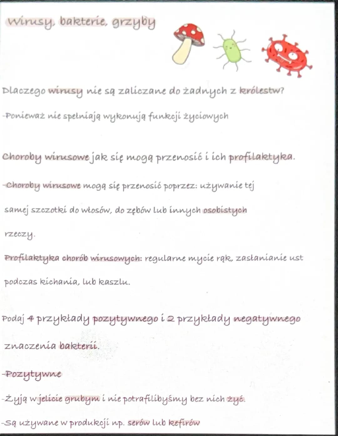 Wirusy, bakterie, grzyby
