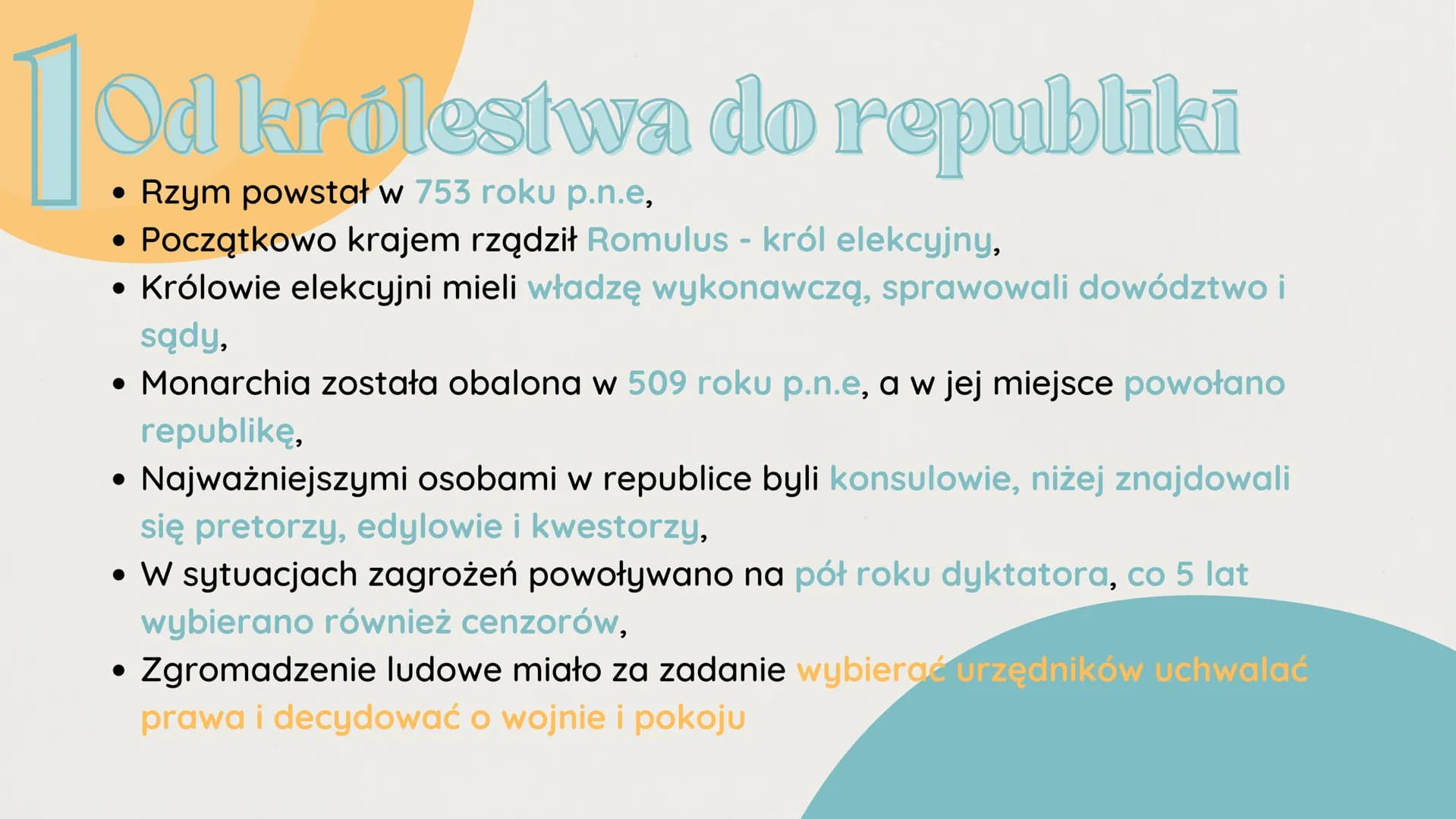 10
Imperium
-rzymskie Daly
• 753 rok p.n.e - data założenia
Rzymu
• 509 rok p.n.e - powstanie republiki
rzymskiej
300 rok p.n.e - prawne zró