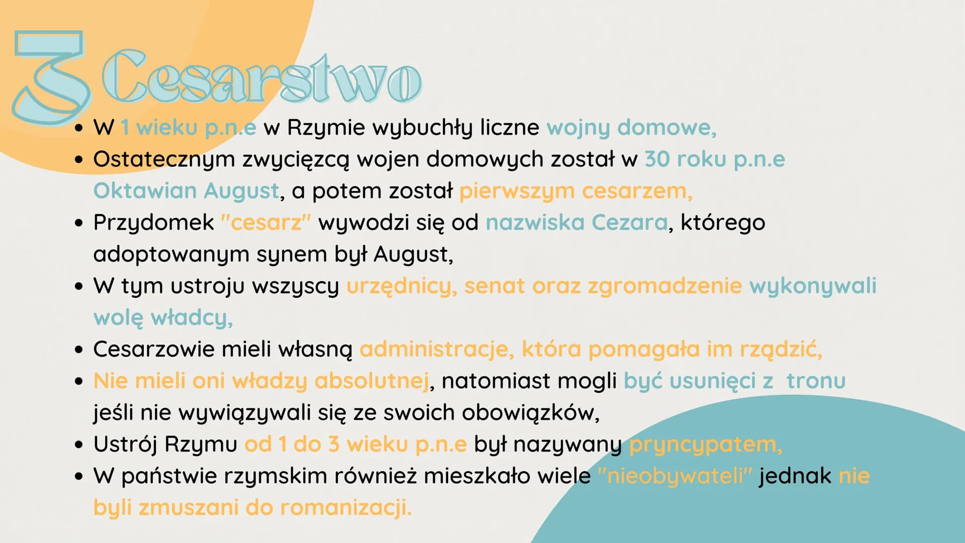 10
Imperium
-rzymskie Daly
• 753 rok p.n.e - data założenia
Rzymu
• 509 rok p.n.e - powstanie republiki
rzymskiej
300 rok p.n.e - prawne zró