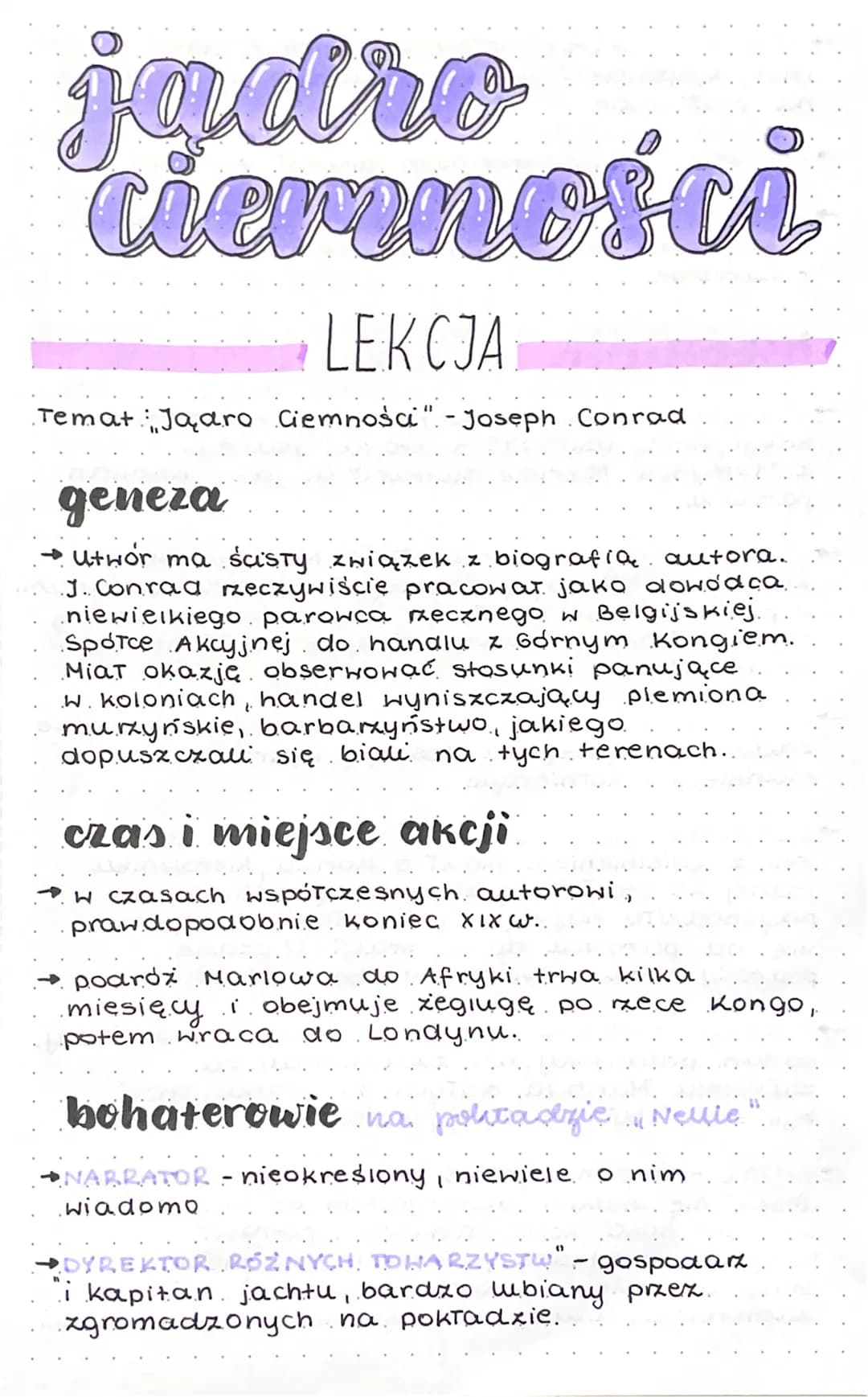 
<h2 id="tematutworuizwizekzbiografiautora">Temat utworu i związek z biografią autora</h2>
<p>"Jądro ciemności" - Joseph Conrad jest utworem