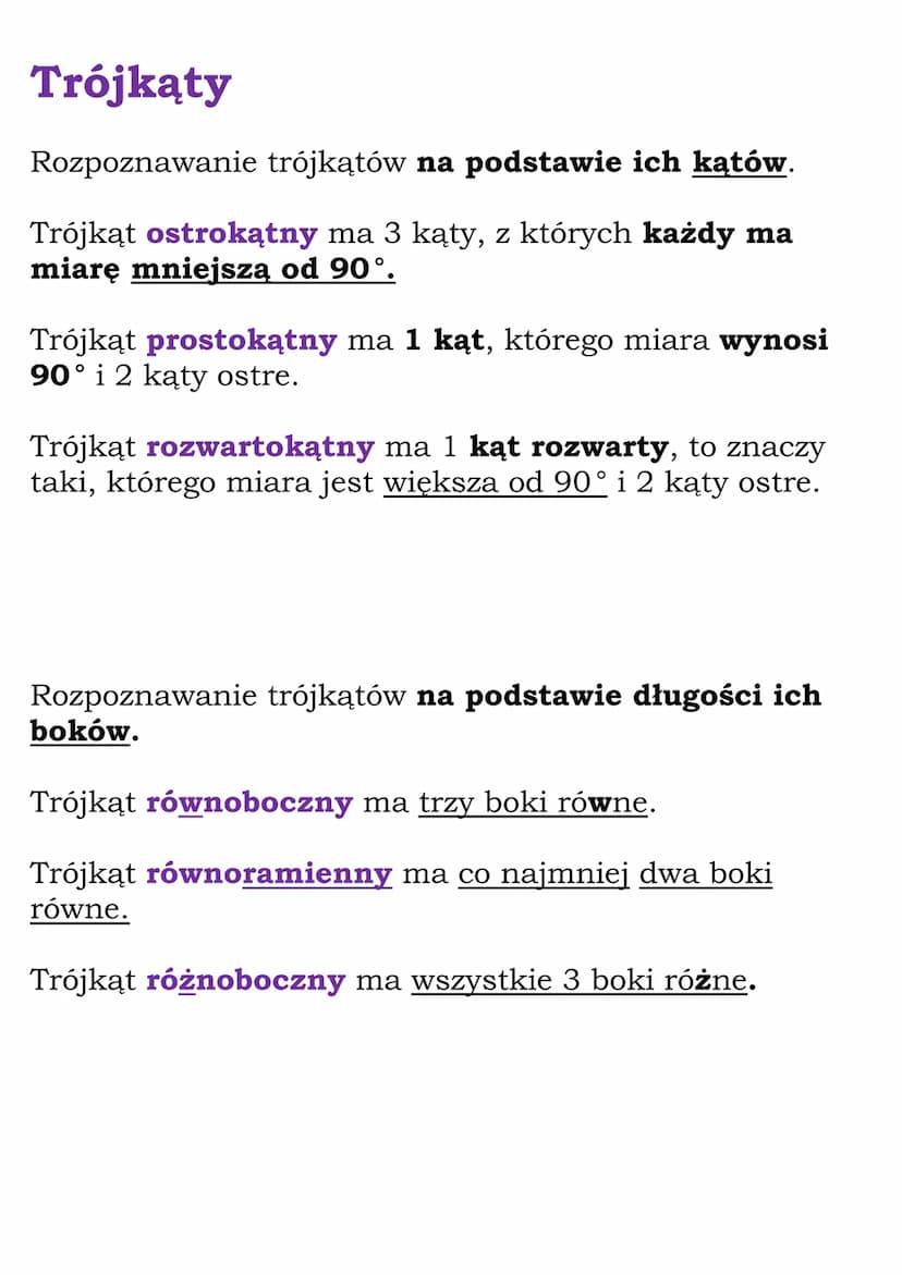 Figury geometryczne
Prosta rozciąga się bez końca w obu kierunkach.
Odcinek ma dwa końce, dwa punkty oznaczające
początek i koniec odcinka.
