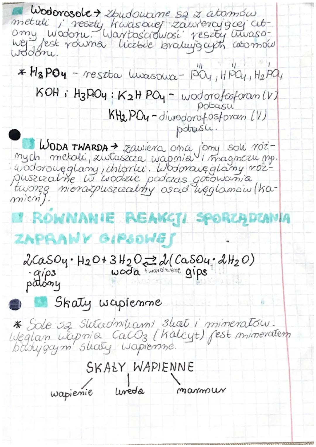 CHEMIA
Tworzenie wzorows sumanycznych soli
*SOLESą to związki chemiczne zbudowane
z atomow metalu (kationów metalu) i resity
kwasowy (amionó