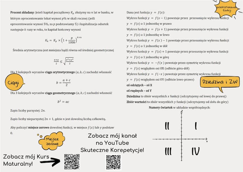 Kwadrat,
sześcian,
prostopadło-
ścian
Przekątna kwadratu d = a√2, gdzie a to bok kwadratu
Przekątna sześcianu d = a√3, gdzie a to krawędź sz