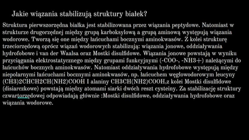 Białka
DELT
*******
BioStage Czym są białka?
Białka są polipeptydami zawierającymi 100 lub więcej reszt
aminokwasowych połączonych wiązaniam