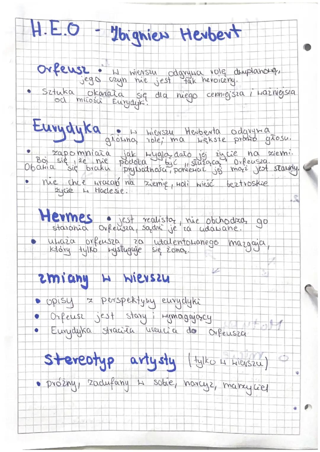 Mit O
nie waha się
udał się do Hadesu
aby odzyskać ukochaną
R
Orfeusz.
costal
rozszarpany przez
orszak Dionizosa
po wyjściu x
poaziemi
Syn A