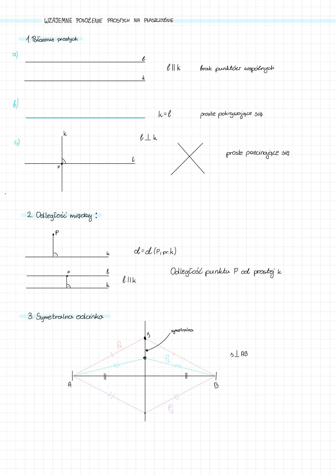 A
4. Dwusieczna kąta
P
|C₁₂A | = |C₂B| = => Cy leży
2√2 = √2²2 = √ 8
2√2=√8
B
dwusieczna
zad 7.25
a) | C₁₂A| = |C₁₂B| => C₂₁ leży na symetra