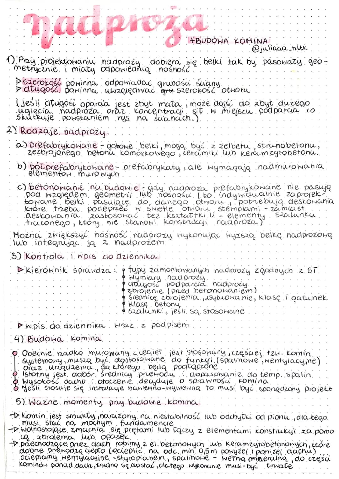 Minimalne Oparcie Nadproży, Kominy i Stropy - Przewodnik