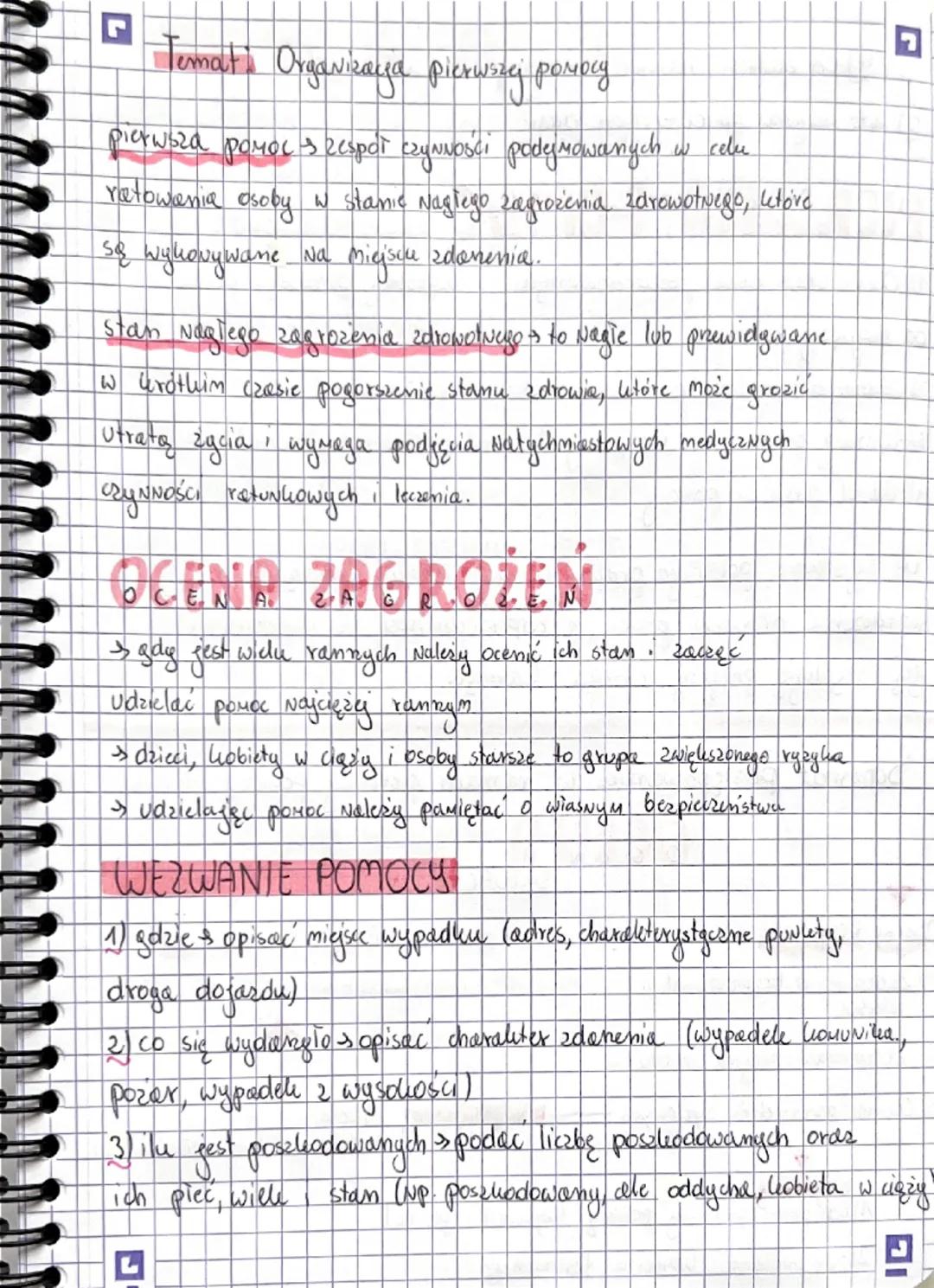 # Temat: Organizacja pierwszej pomocy

Pierwsza pomoc - zespół czynności podejmowanych w celu ratowania osoby w stanie nagłego zagrożenia zd