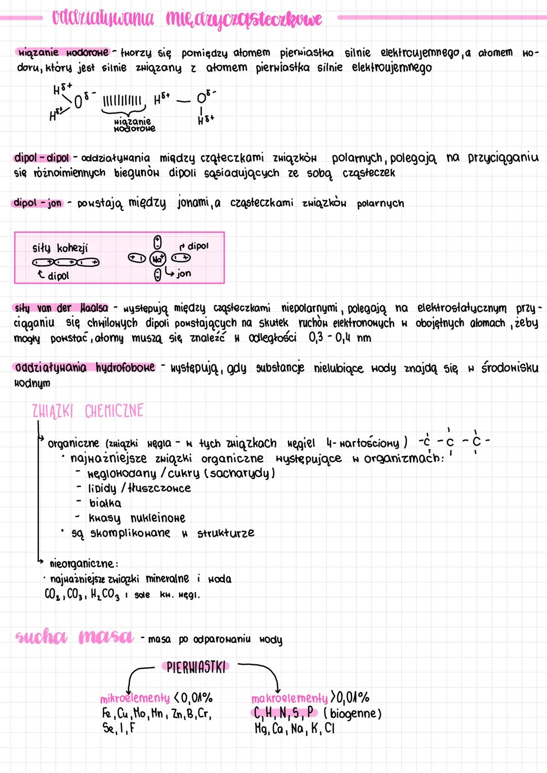 # oddziaływania mię arycząsteczkowe

ніąгапіе нодогонe tworzy się pomiędzy atomem pierwiastka silnie elektroujemnego, а атомет но-
doru, któ
