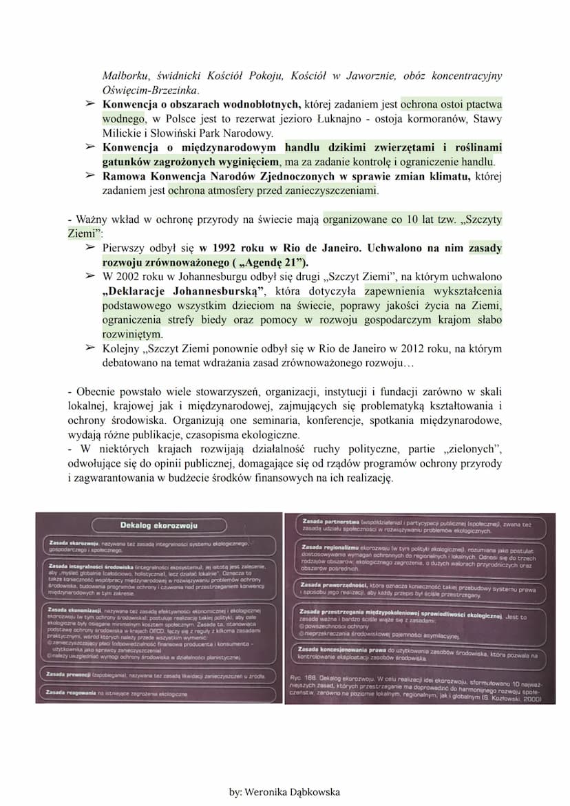 Temat: Ochrona środowiska i rozwój zrównoważony - współpraca
międzynarodowa
1. Ochrona środowiska najważniejszym i najpilniejszym problemem 