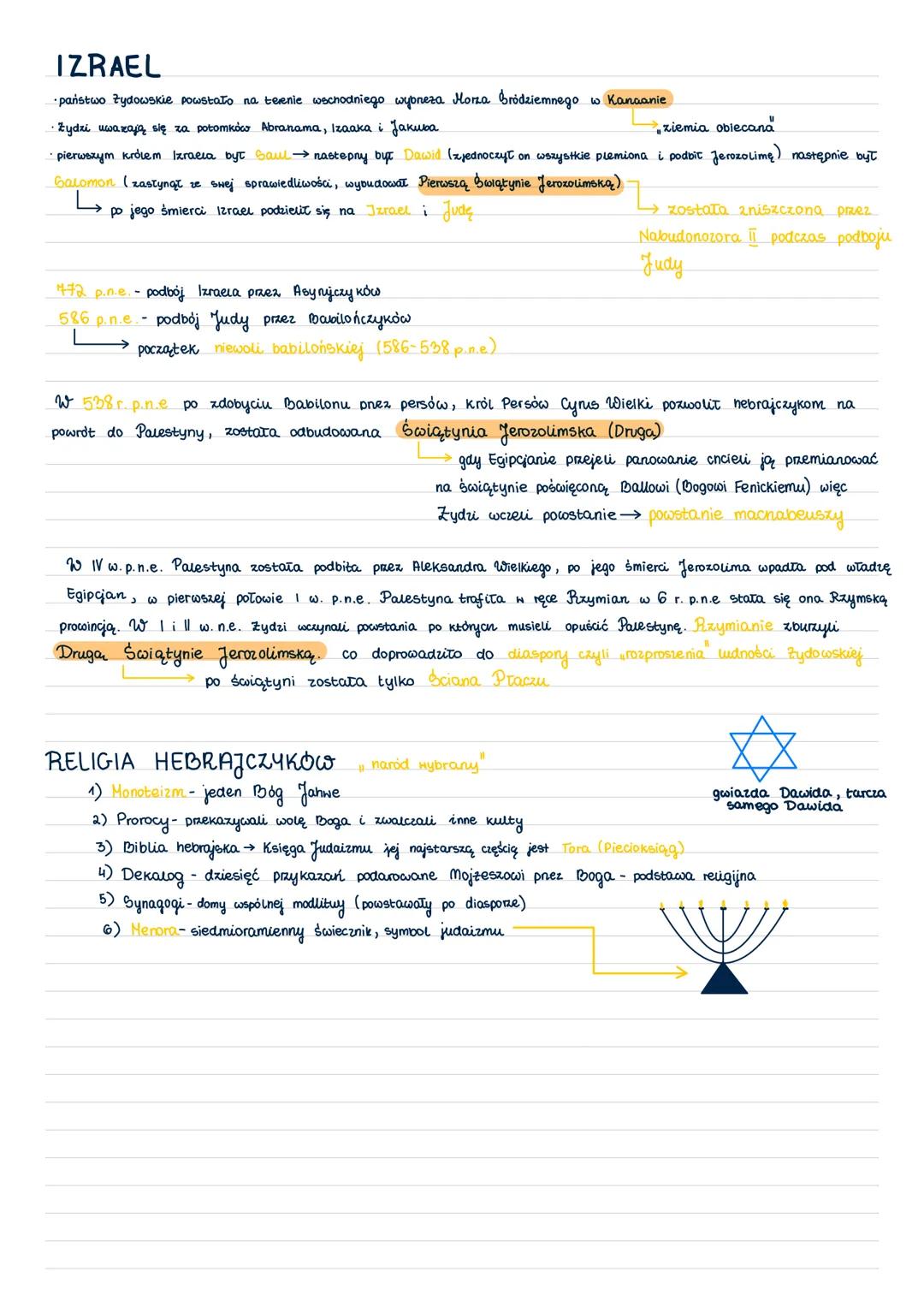 IZRAEL
•państwo tydowskie powstało na terenie wschodniego wybrzeza Morza bródziemnego w Kanaanie
• Żydzi uwazają się za potomków Abranama, I