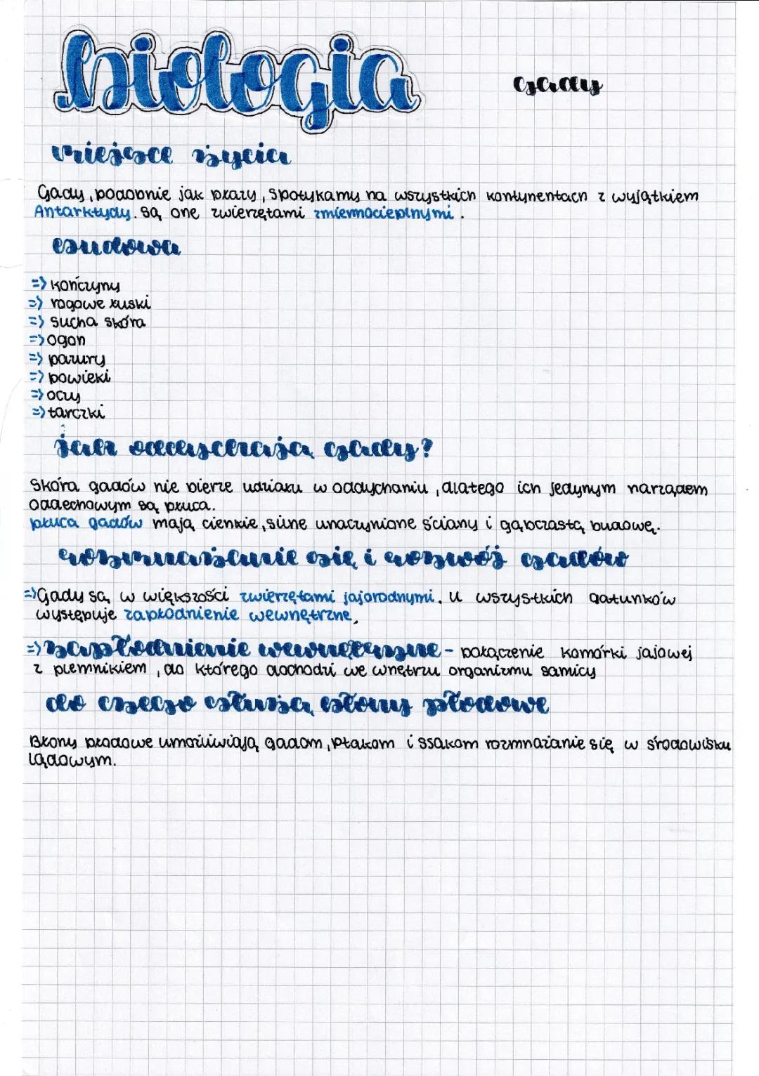 biologia - gady