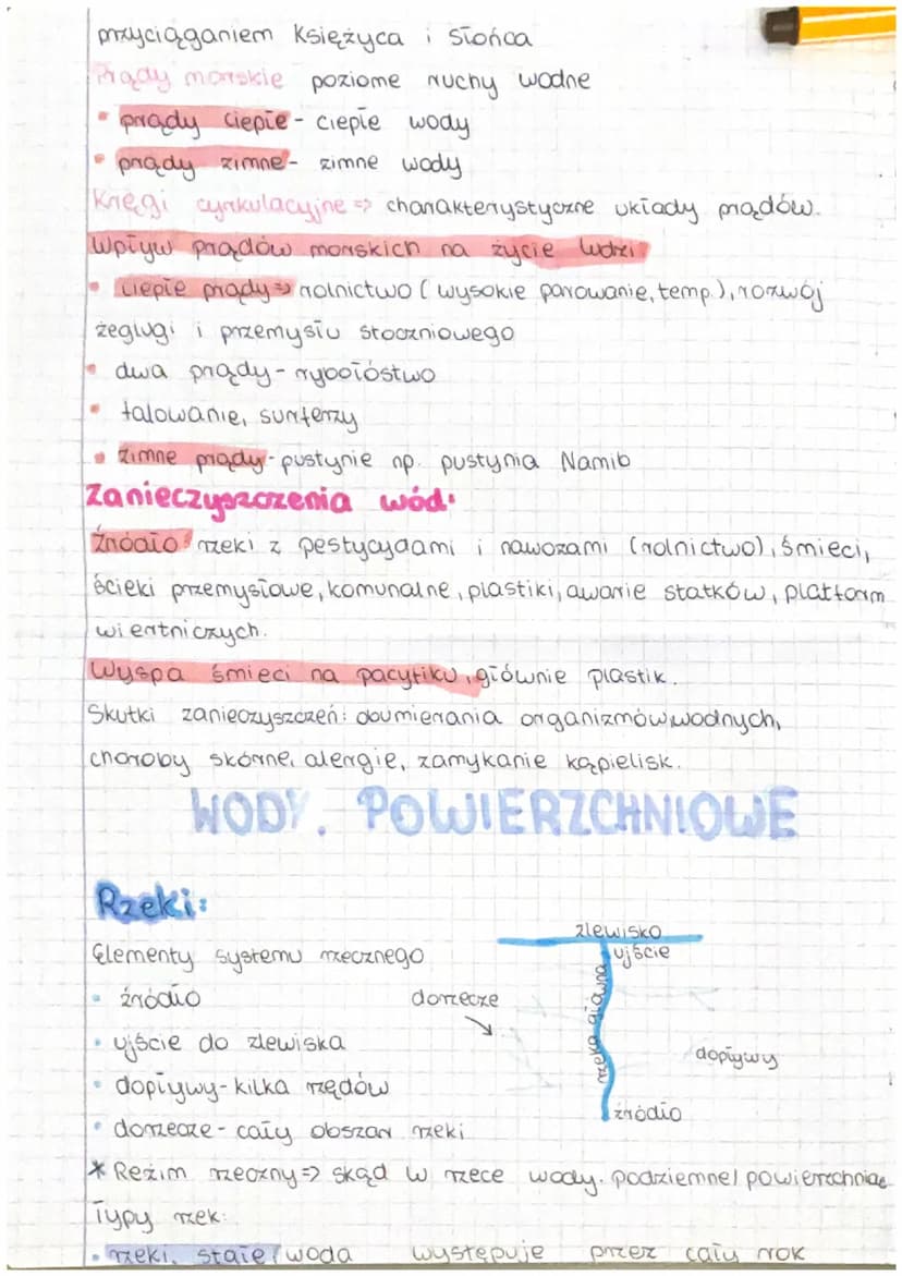 ZASOBY WODNE ZIEM
Hydnostera wodna powłoka ziemi,, obejmująca wszystkie
stany skupienia wody Do hydrostery zalicza się oceany,
monza, mzeki,