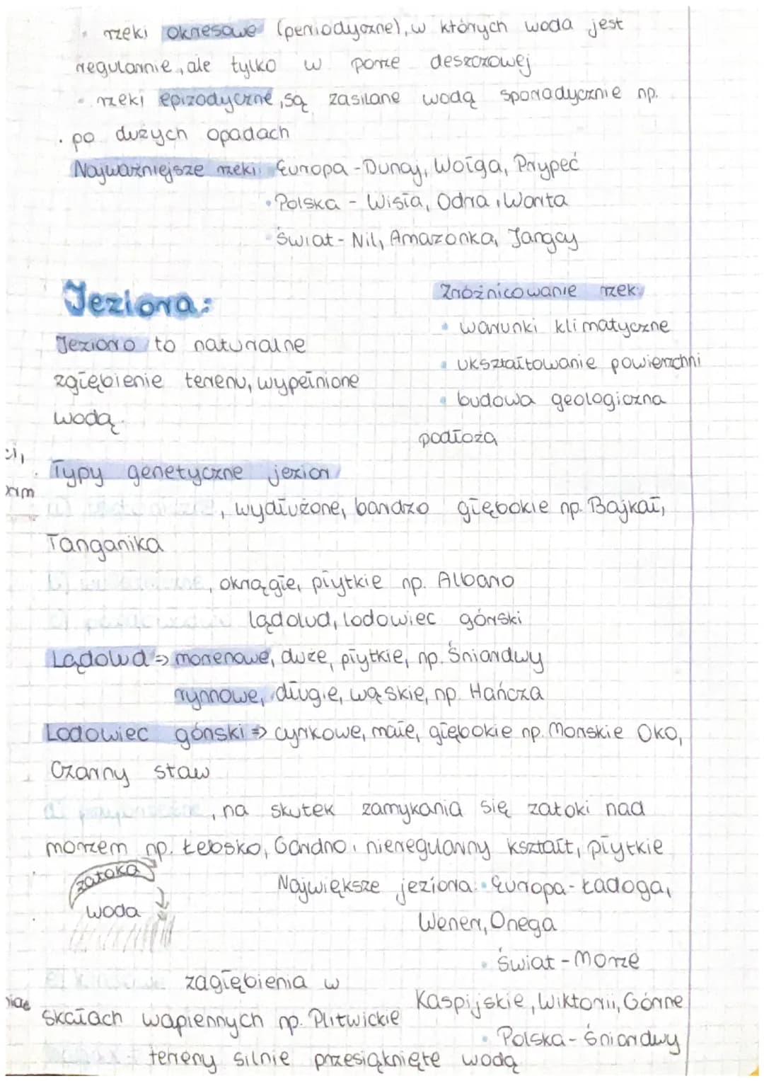 ZASOBY WODNE ZIEM
Hydnostera wodna powłoka ziemi,, obejmująca wszystkie
stany skupienia wody Do hydrostery zalicza się oceany,
monza, mzeki,