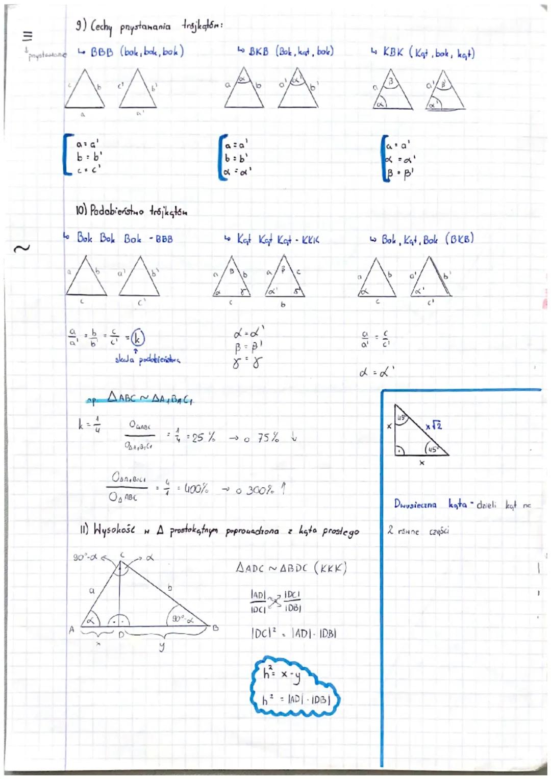Matematyka -7
1) Katy:
a) katy odpowiadające
c) katy wiercholkone
α
A
"
³4
d
B
e) Suma katon w trójkącie
W
18
L=B
L₁ =B₁
ß
B
klll
d=ß
2+B+y=