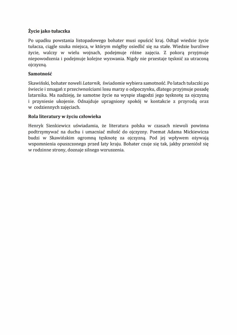 Geneza
Utwór powstał w roku 1880 w czasie podróży Henryka Sienkiewicza po Stanach
Zjednoczonych. Pierwowzorem postaci latarnika Skawińskiego